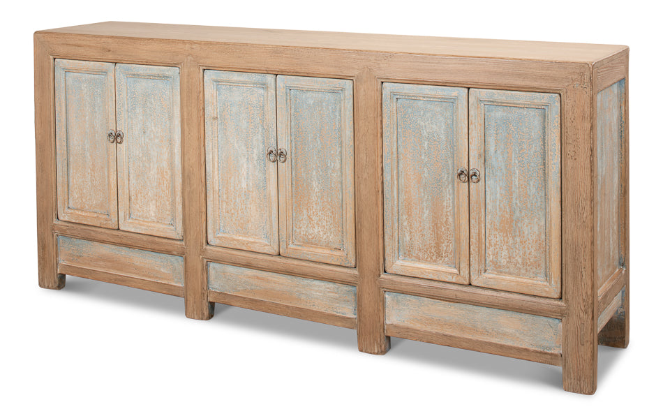 American Home Furniture | Sarreid - Gansu Sideboard - 6 Door - Pine