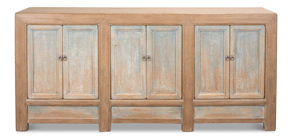 American Home Furniture | Sarreid - Gansu Sideboard - 6 Door - Pine