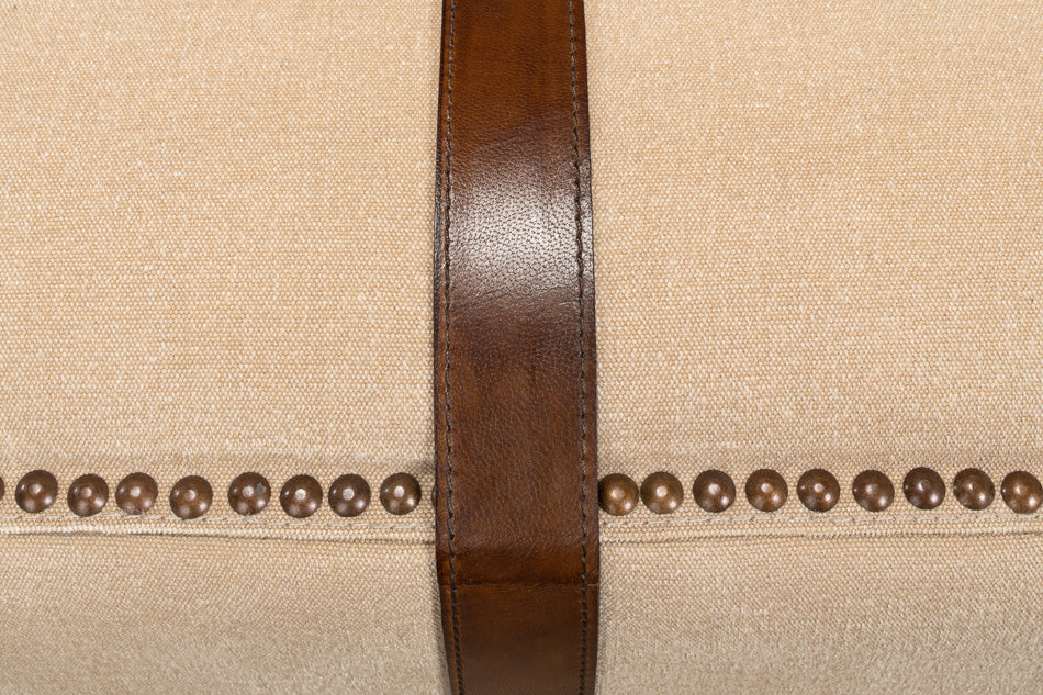 American Home Furniture | Sarreid - Strap Canvas & Leather Stool