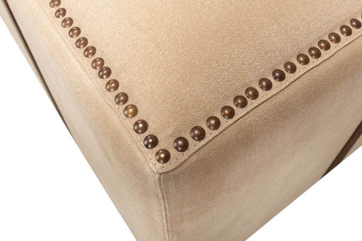 American Home Furniture | Sarreid - Strap Canvas & Leather Stool