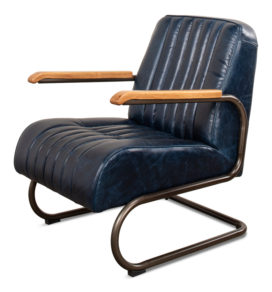 American Home Furniture | Sarreid - Bel-Air Arm Chair - Blue