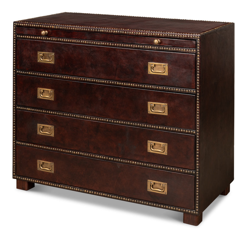 American Home Furniture | Sarreid - Studded Gentleman's Chest