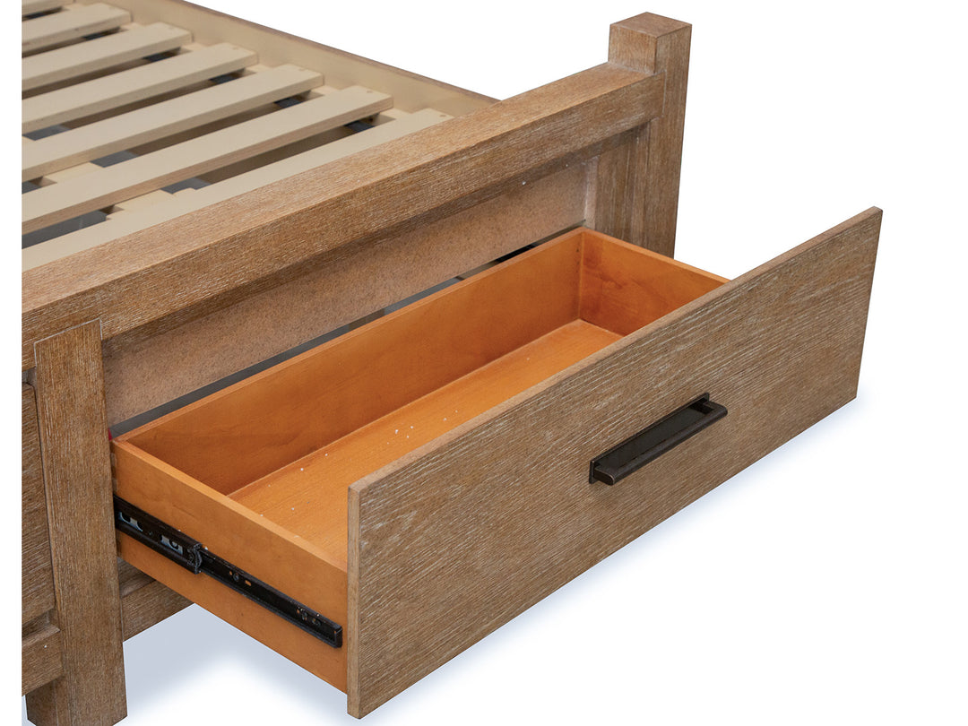 Plum Creek Sierra Brown Queen Panel Storage Bed - B5768-54A