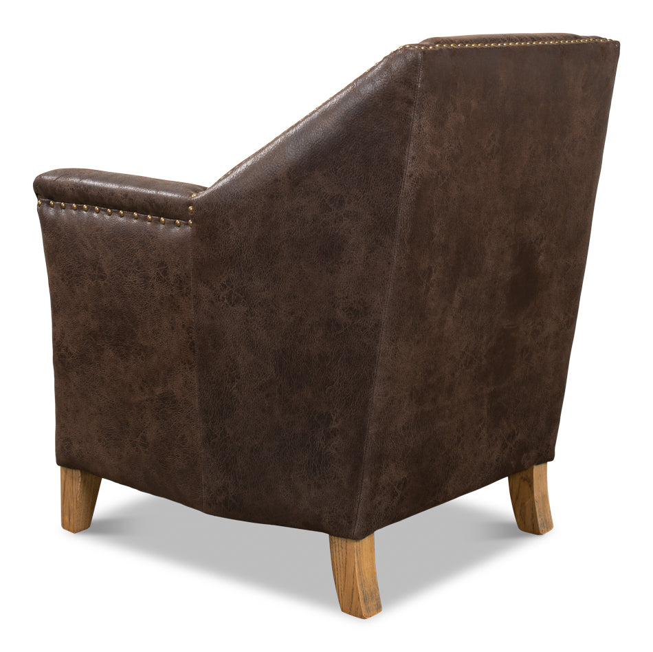 American Home Furniture | Sarreid - Granville Leather Chair