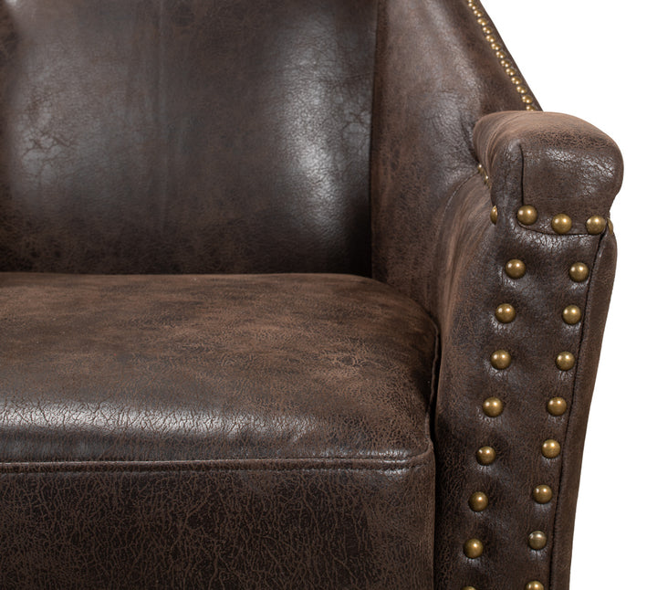 American Home Furniture | Sarreid - Granville Leather Chair