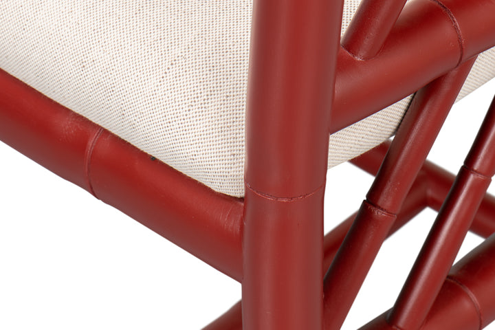 American Home Furniture | Sarreid - Brighton Bamboo Side Chair - Red - Set of 2