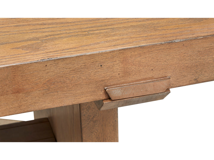 Lindon Belgian Wheat Trestle Dining Table - D5570-21