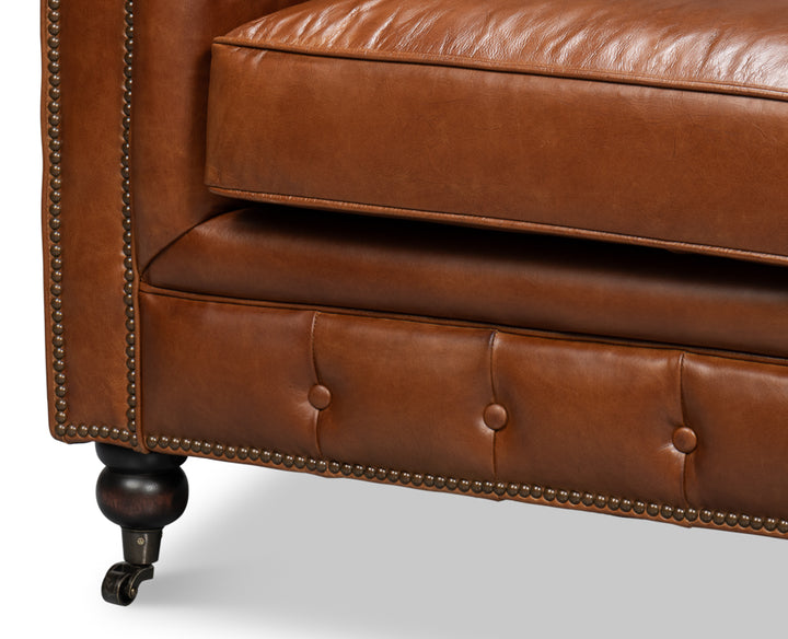 American Home Furniture | Sarreid - Castered Chesterfield Sofa