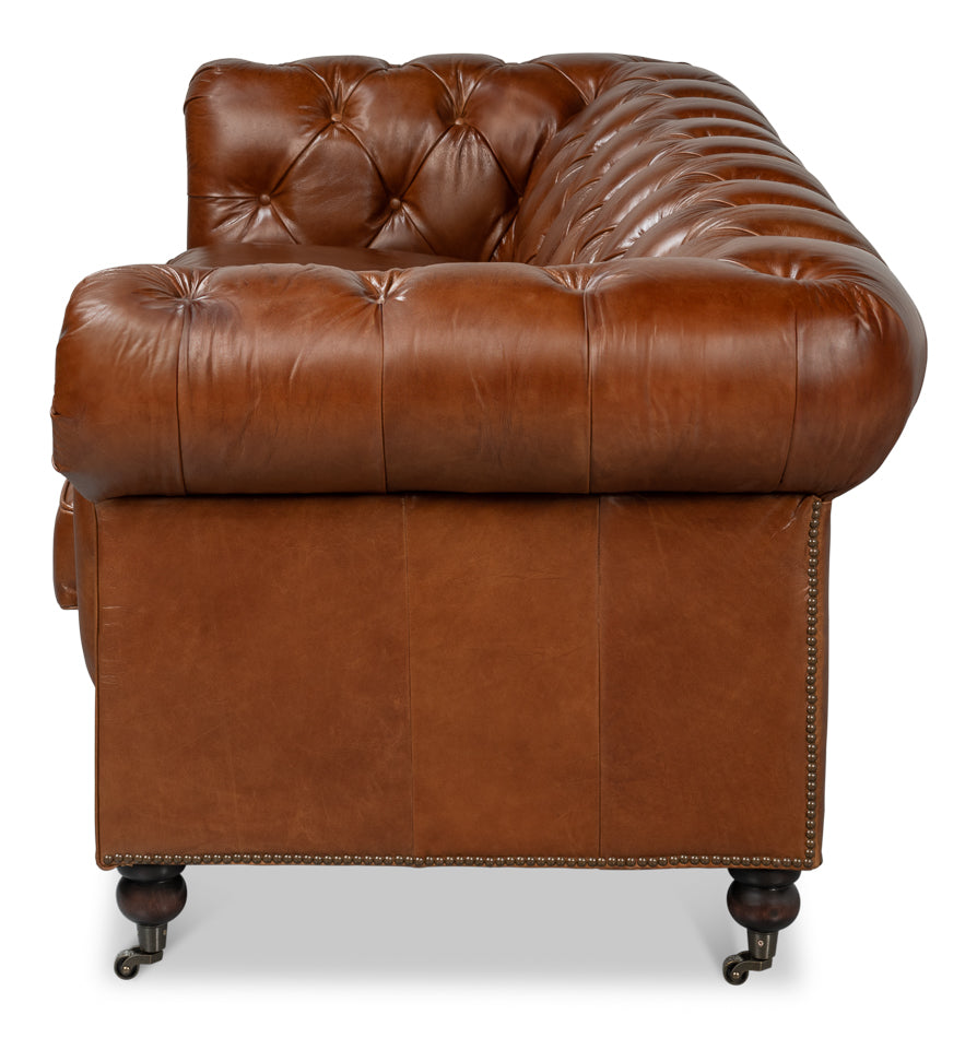 American Home Furniture | Sarreid - Castered Chesterfield Sofa