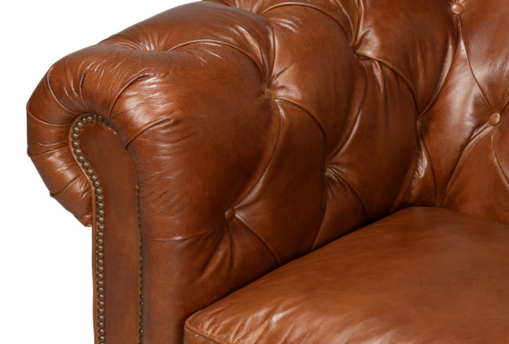 American Home Furniture | Sarreid - Castered Chesterfield Sofa