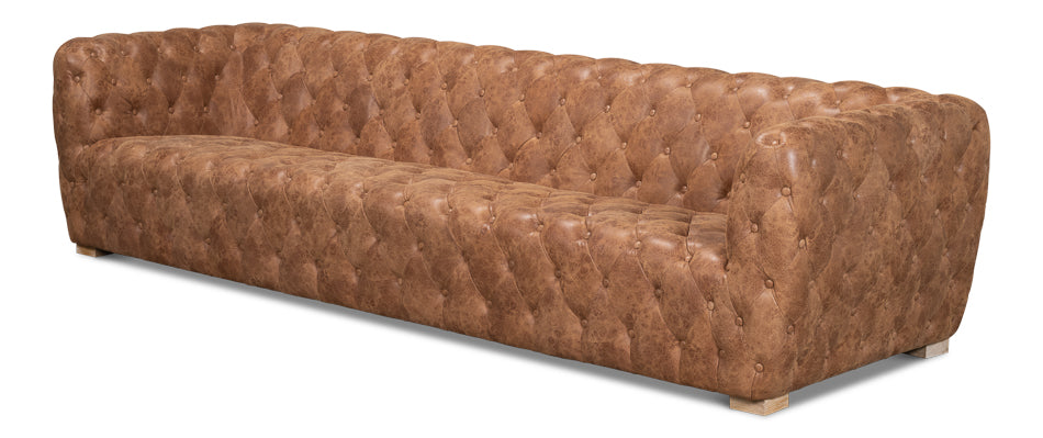 American Home Furniture | Sarreid - Long Stanley Sofa - Tan