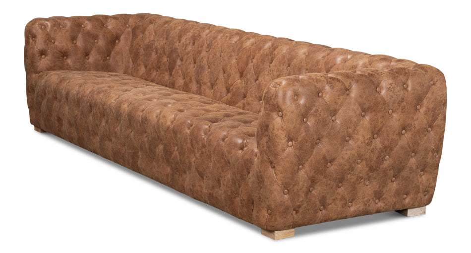 American Home Furniture | Sarreid - Long Stanley Sofa - Tan