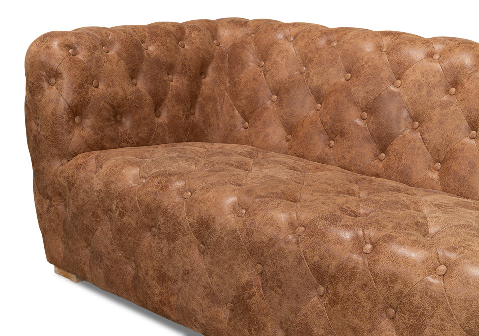 American Home Furniture | Sarreid - Long Stanley Sofa - Tan