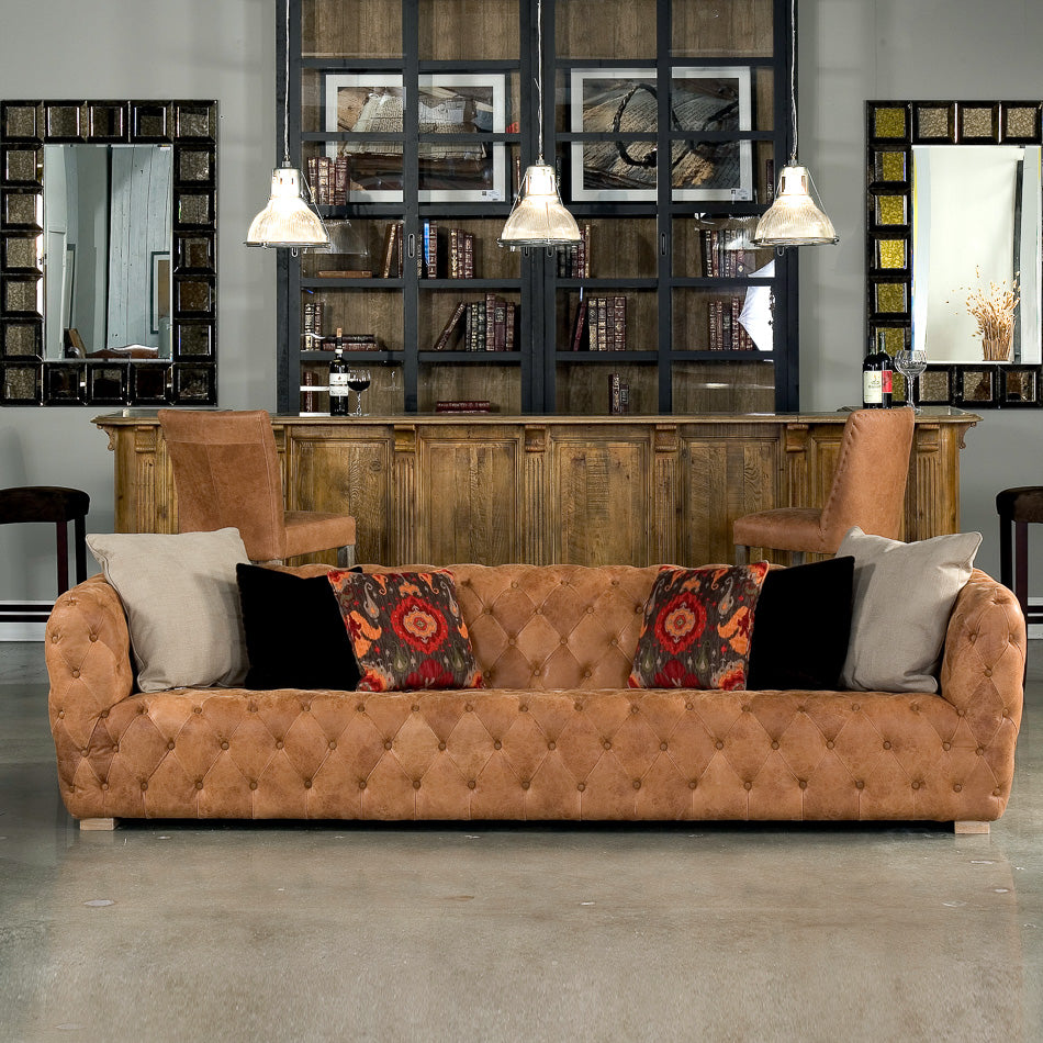 American Home Furniture | Sarreid - Long Stanley Sofa - Tan