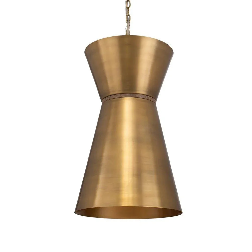 Crocker Brass 1 Light Mini Pendant - AmericanHomeFurniture