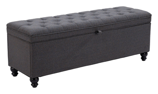 Zuo Halifax Storage Bench Gravel Gray BENCHES