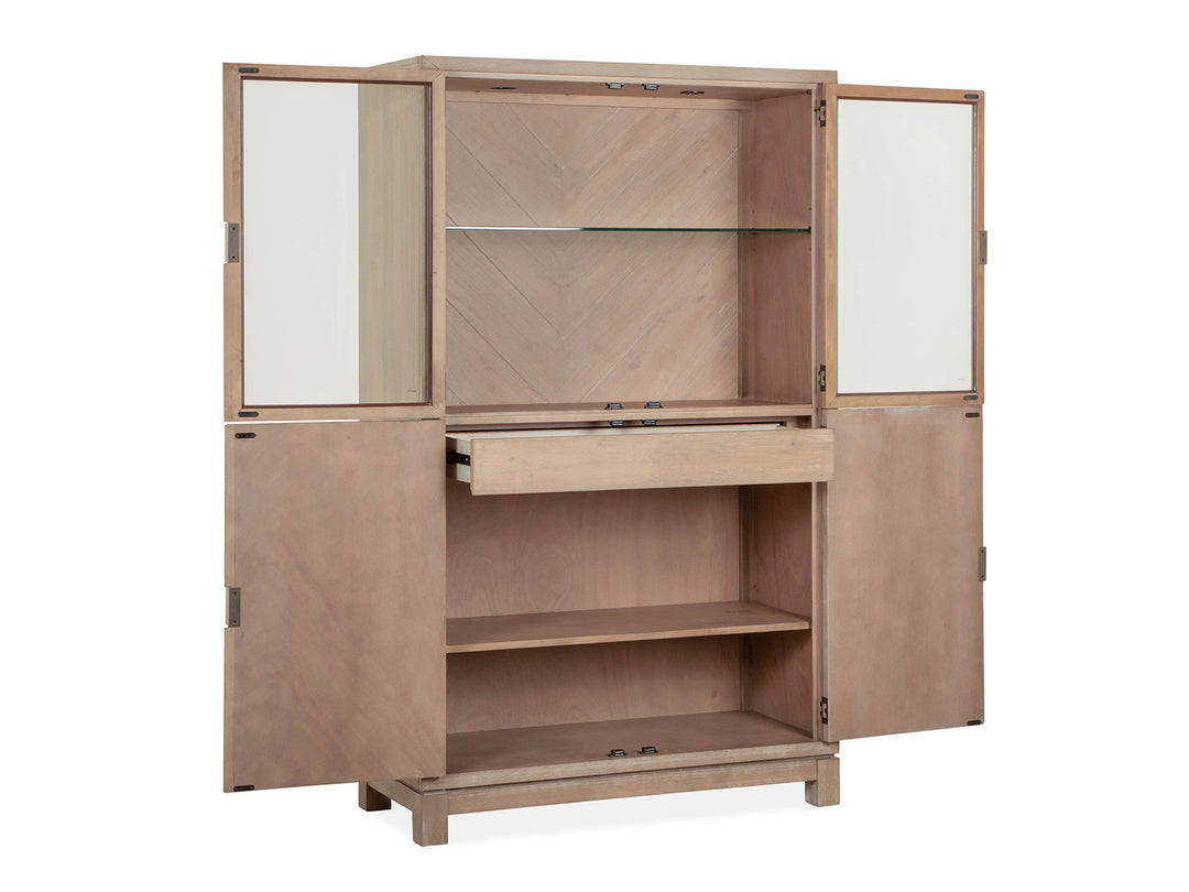 Ainsley Cerused Khaki Display Cabinet - D5333-08