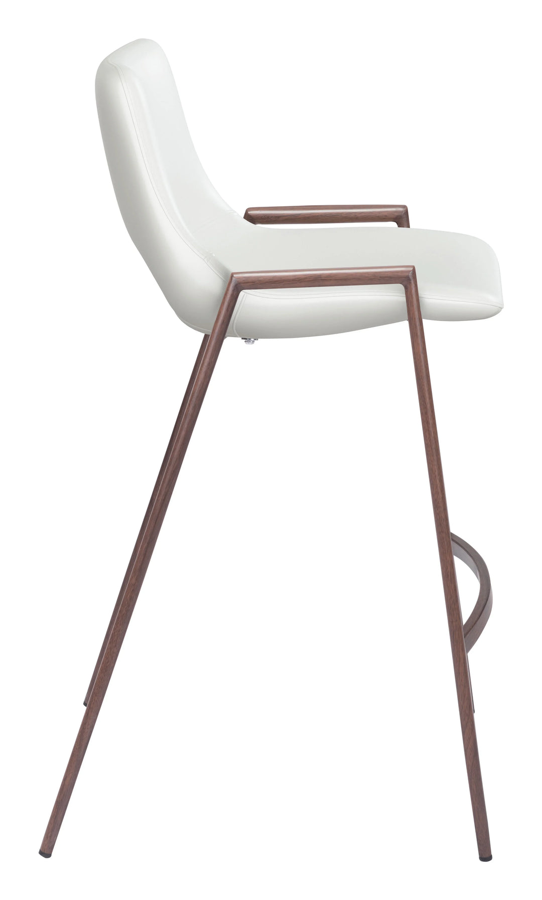 Desi Counter Stool (Set of 2) White & Walnut - AmericanHomeFurniture