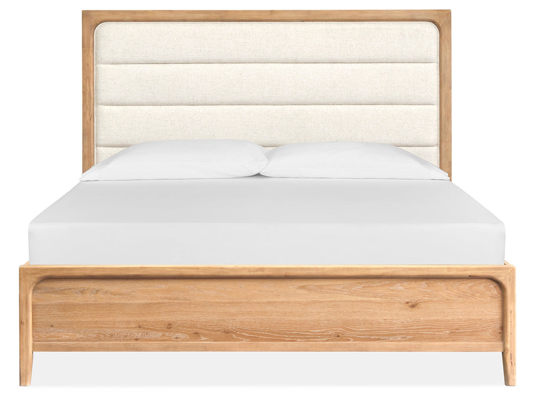 Somerset Butternut California King Upholstered Panel Bed - B5684-75