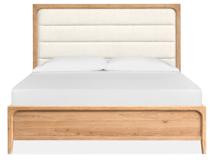 Somerset Butternut California King Upholstered Panel Bed - B5684-75