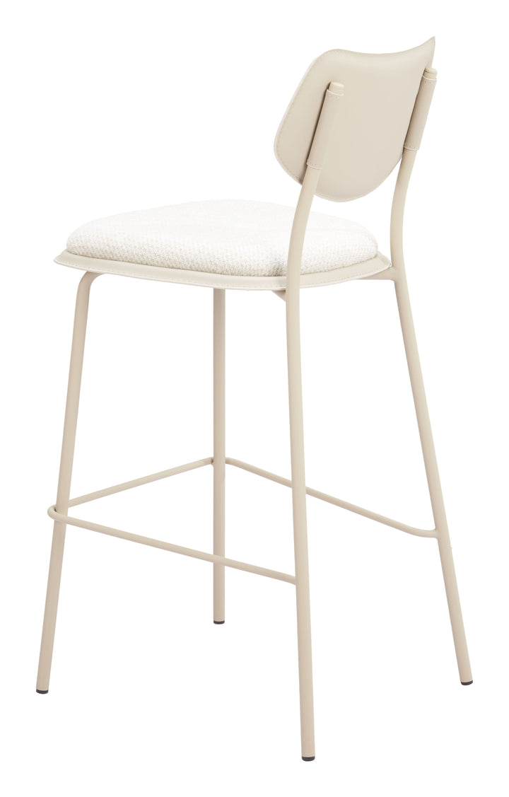 Zeal Barstool (Set of 4) Light Gray & Beige