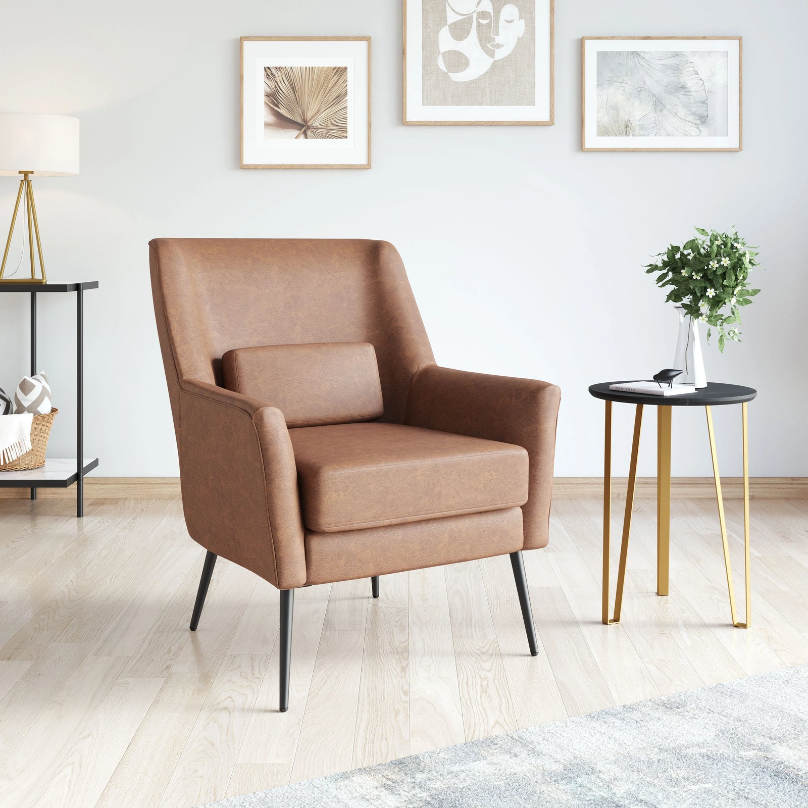 Zuo Ontario Accent Chair Vintage Brown ACCENT + LOUNGE CHAIRS