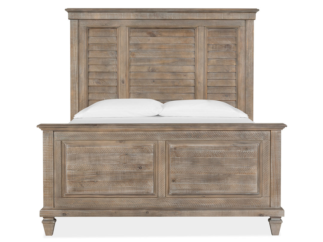 Lancaster Dovetail Grey Queen Shutter Panel Bed - B4352-55