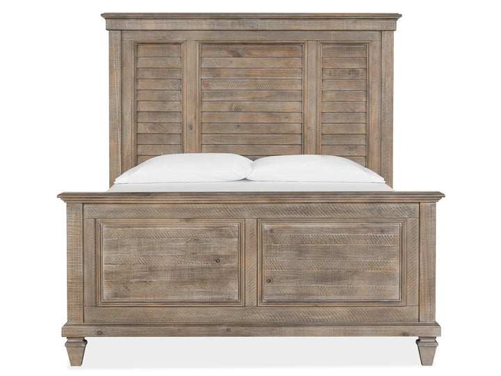 Lancaster Dovetail Grey Queen Shutter Panel Bed - B4352-55