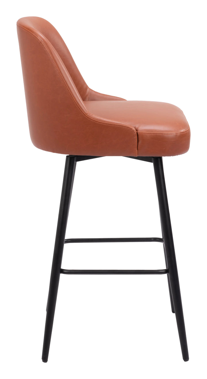 Keppel Swivel Barstool Brown - AmericanHomeFurniture