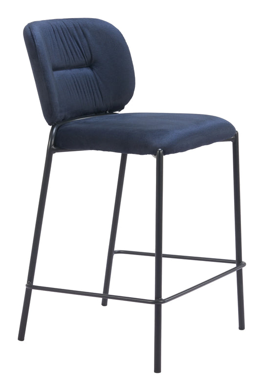 Zuo Plat Counter Stool (Set of 2) Blue BAR STOOLS + COUNTER STOOLS