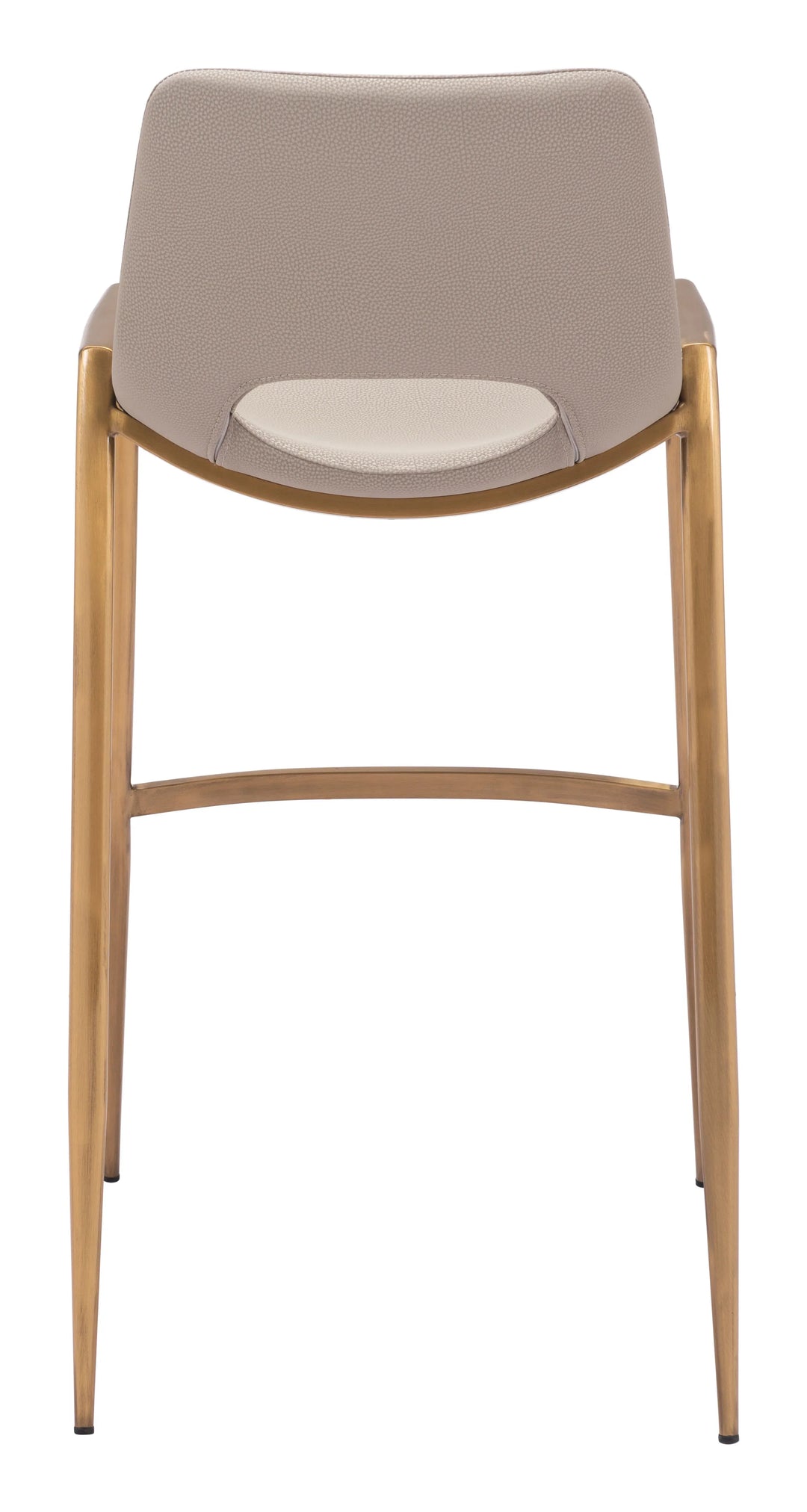 Desi Barstool (Set of 2) Beige & Gold - AmericanHomeFurniture