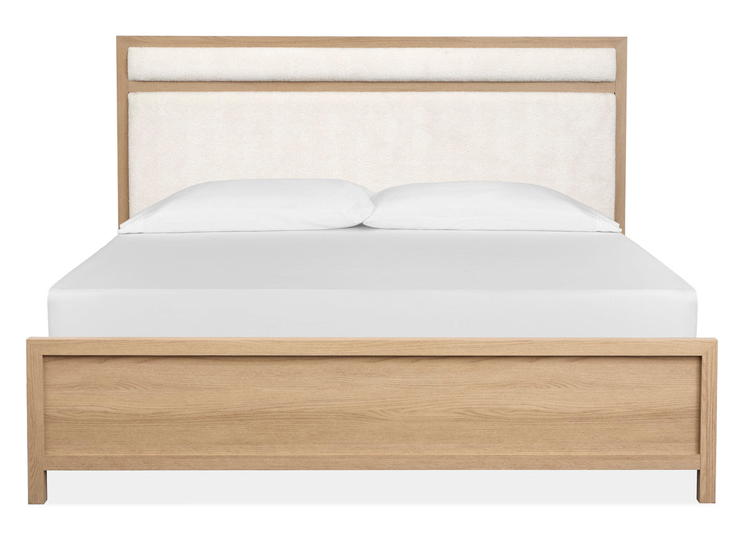Merrifield Sandstone Beige King Upholstered Panel Bed - B5906-65