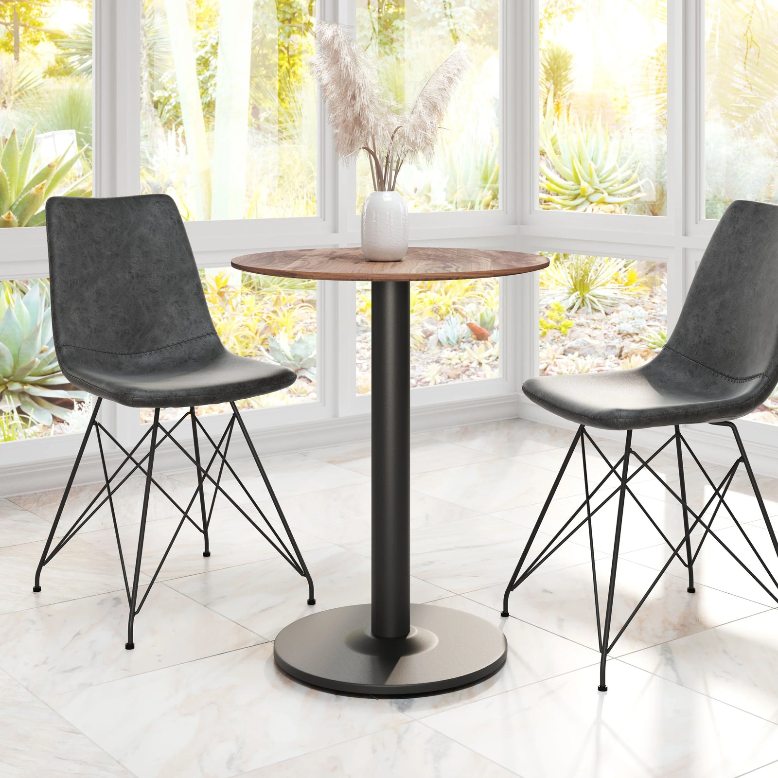 Zuo Alto Bistro Table Brown & Black DINING TABLES