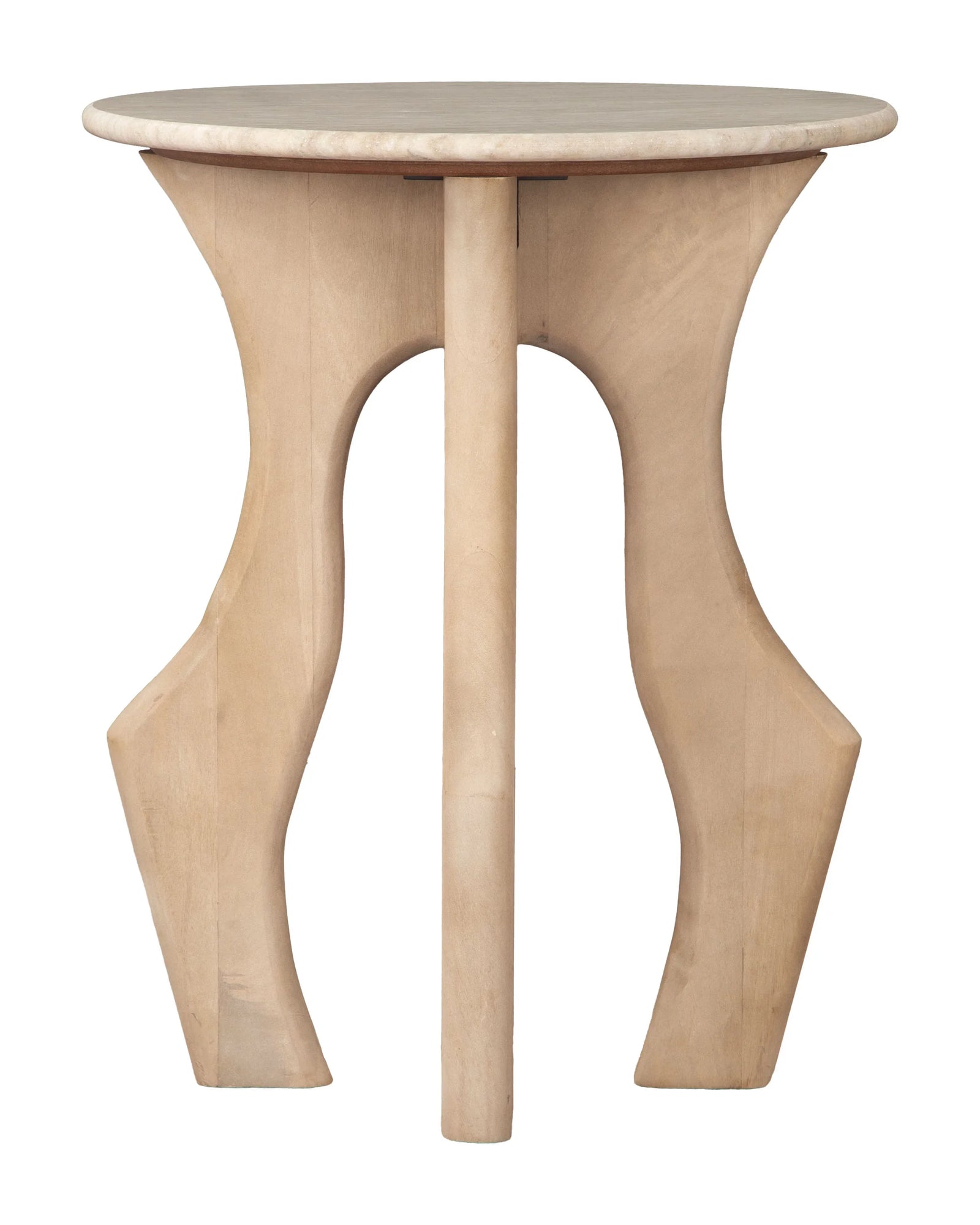 Zuo Eda Side Table White & Natural ACCENT TABLES