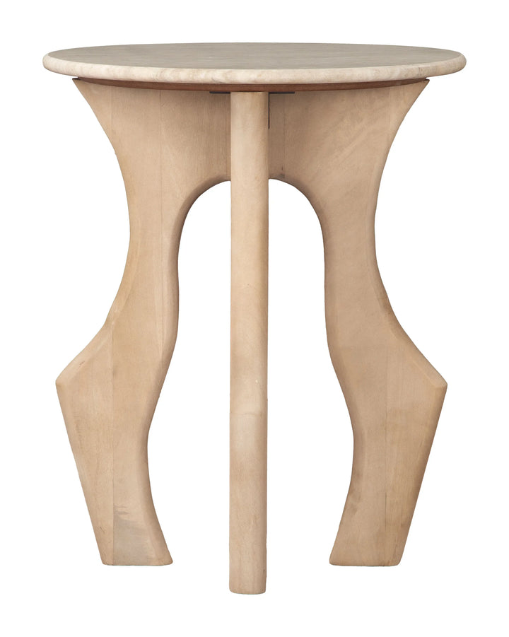 Eda Side Table White & Natural - AmericanHomeFurniture