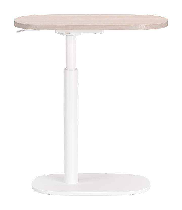 Buddy Adjustable Rotating Side Table Natural & White - 111127
