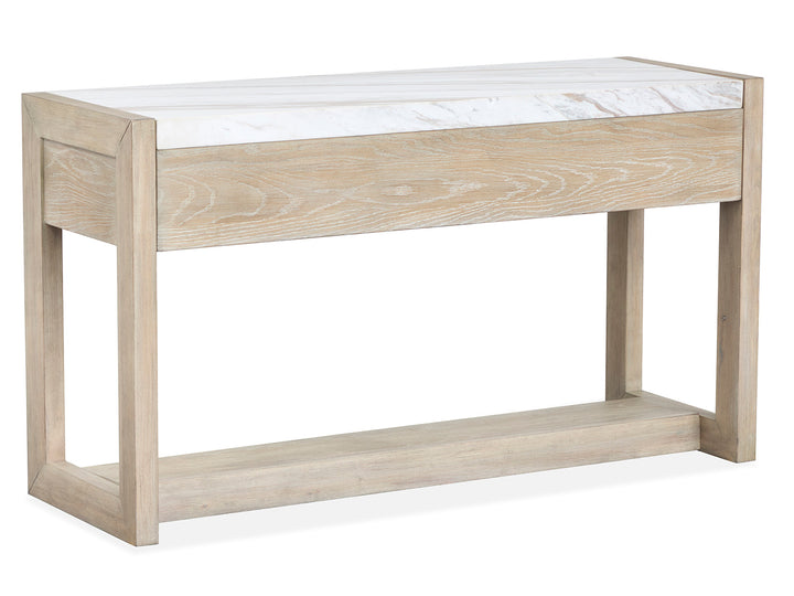 Preston Gallery Buff And Antique Silver Rectangular Sofa Table - T5941-73