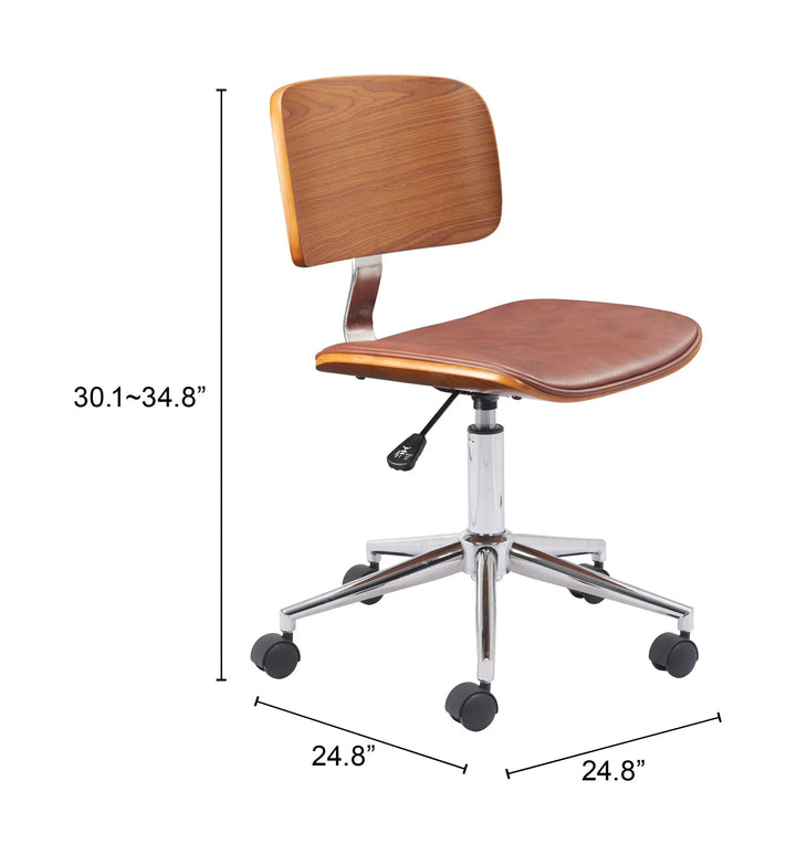Duravel Office Chair Brown - AmericanHomeFurniture