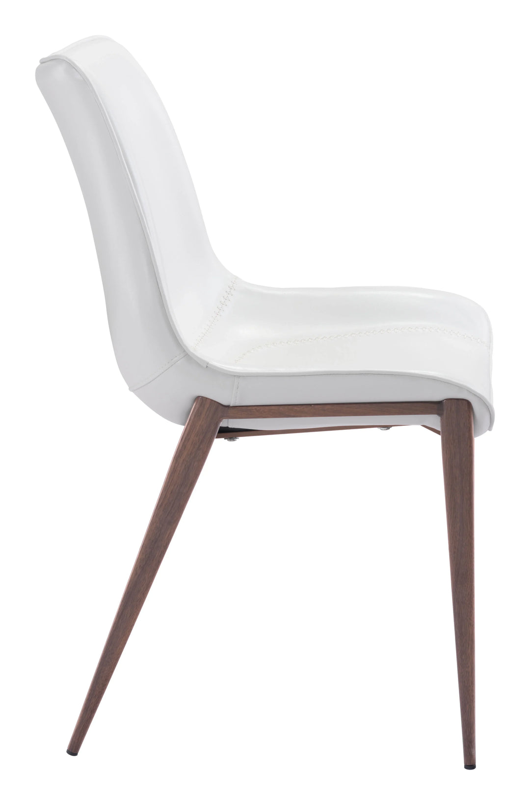Magnus Dining Chair (Set of 2) White & Walnut - AmericanHomeFurniture