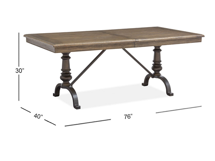Roxbury Manor Homestead Brown Extendable Rectangular Dining Table - D5011-20