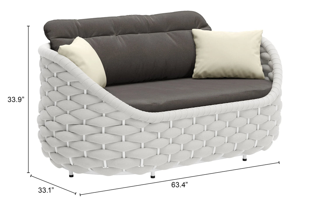 Coral Reef Loveseat Gray - AmericanHomeFurniture