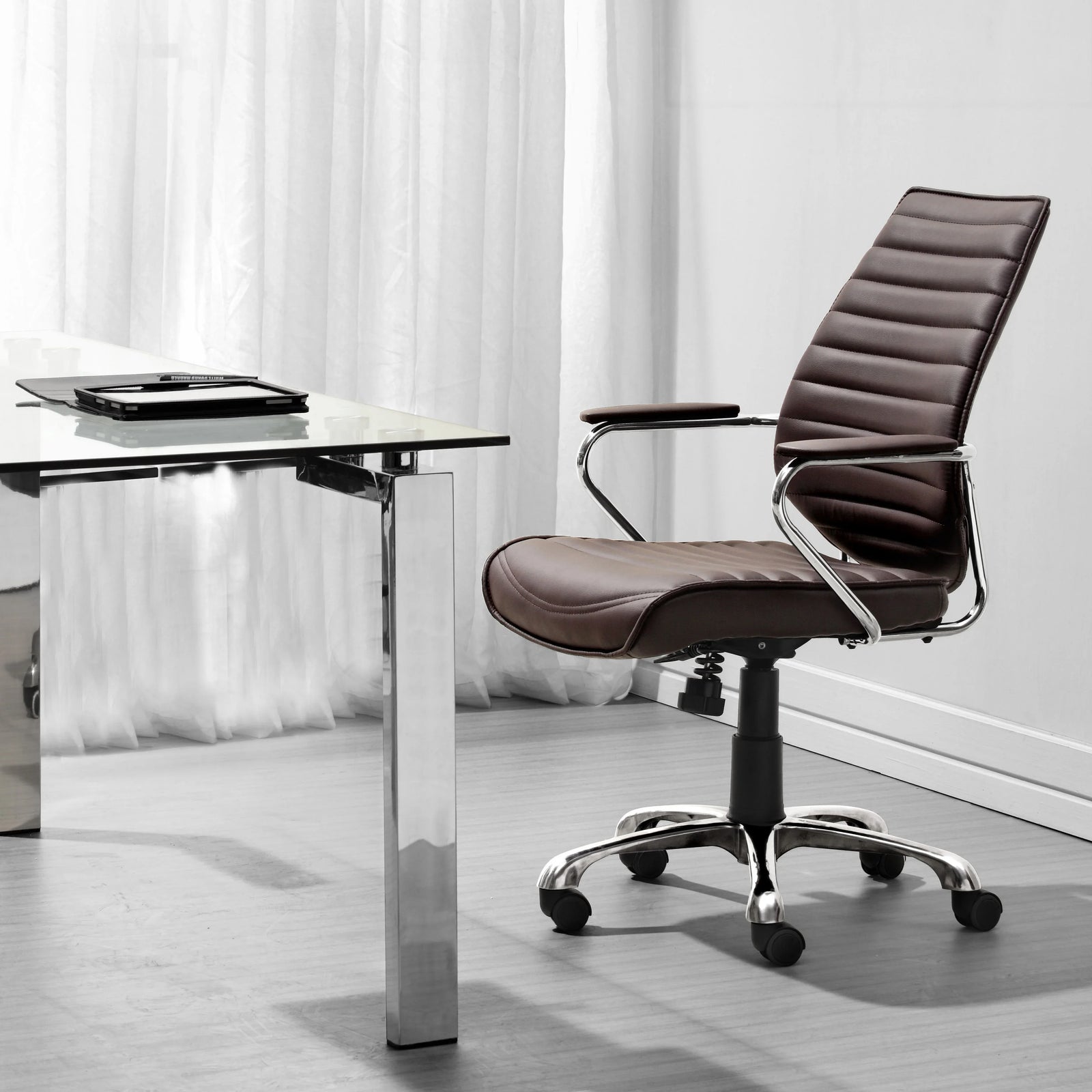 Zuo Enterprise Low Back Office Chair Espresso OFFICE CHAIRS