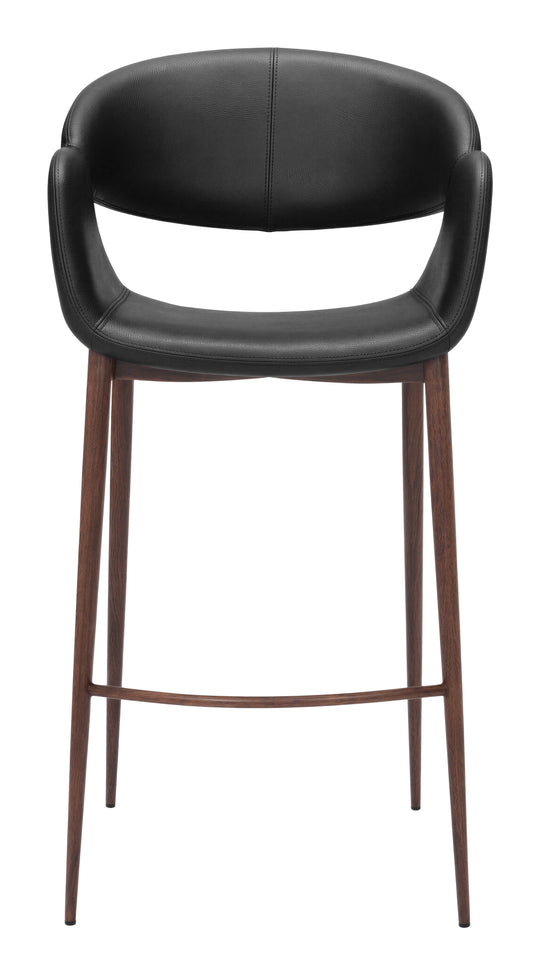 Limay Barstool Black & Walnut - 111405