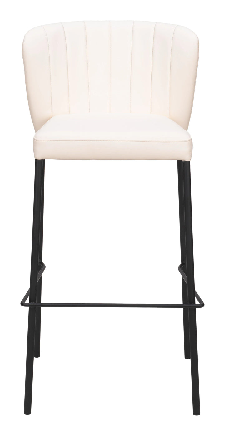 Linz Barstool (Set of 2) Cream - AmericanHomeFurniture