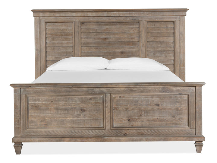 Lancaster Dovetail Grey Shutter Panel Bed