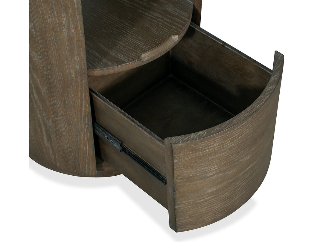 Bosley Lt. Brown Porpoise Round End Table - T5693-05