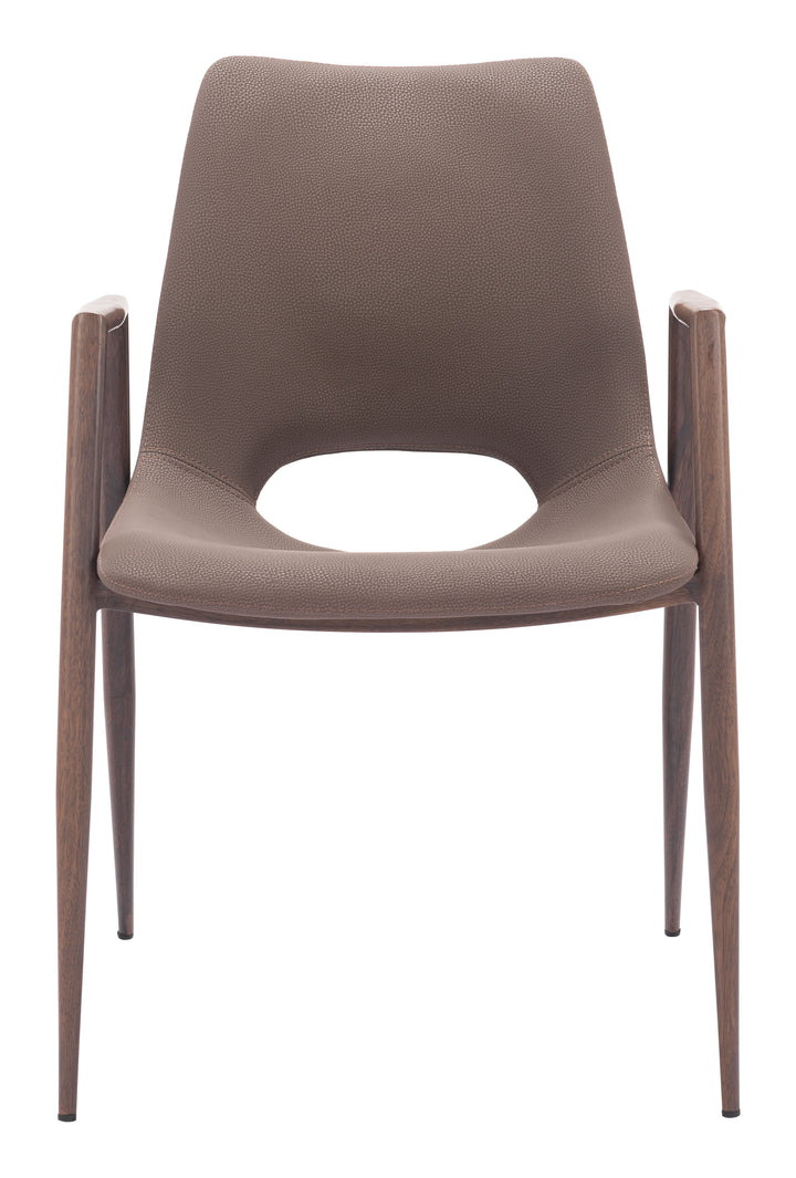 Desi Dining Chair (Set of 2) Brown & Walnut
