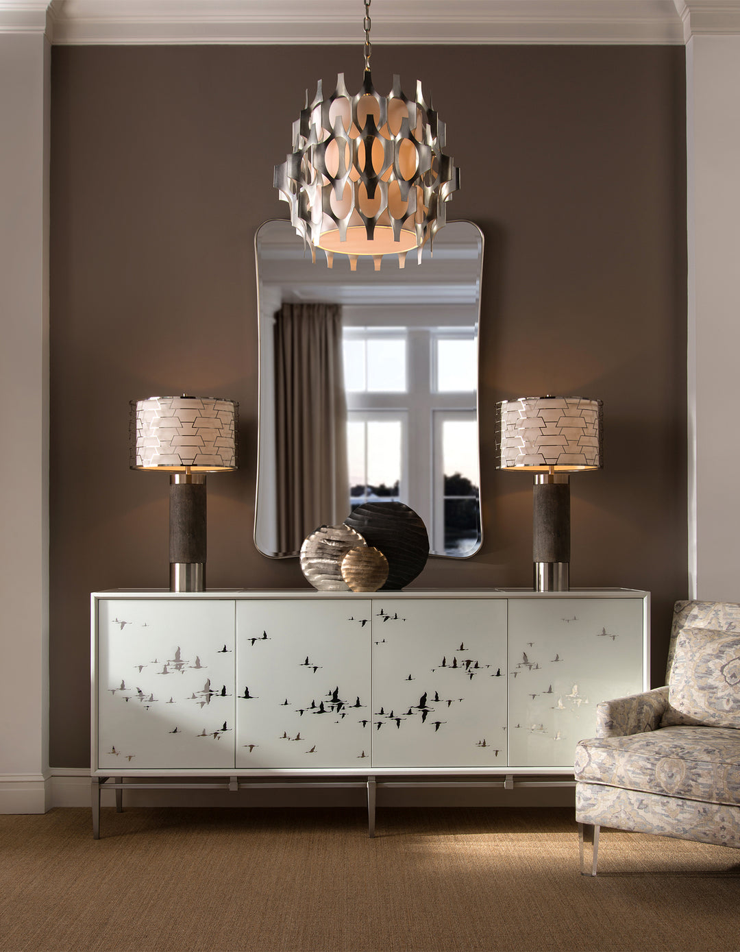 Moran Mirror In Pewter