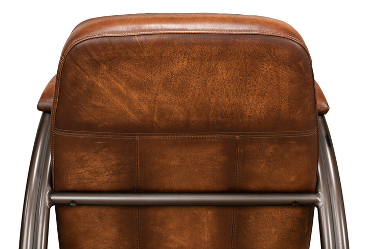 American Home Furniture | Sarreid - Montmartre Chair - Carter Brown Leather