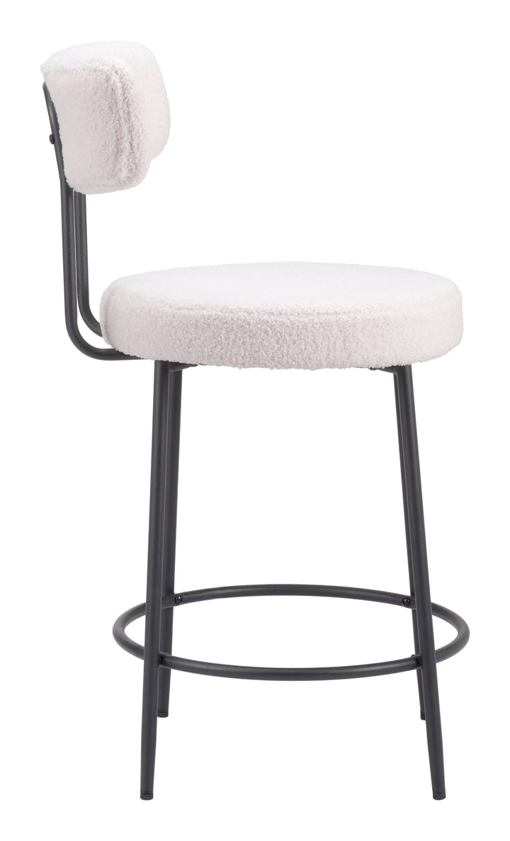 Blanca Counter Stool (Set of 2) Ivory - AmericanHomeFurniture